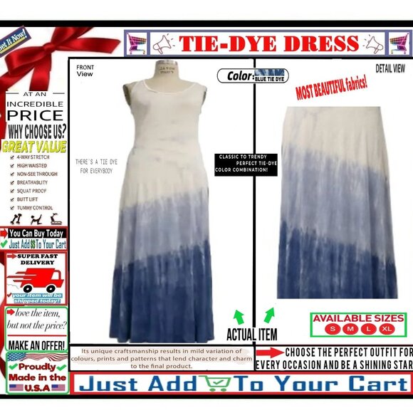 🛑 BULLY Tie Dye ➕🆒 DIP DYE Maxi DRESS Racerback Sleeveless💸BUY NOW‼️🟢 - Picture 1 of 16